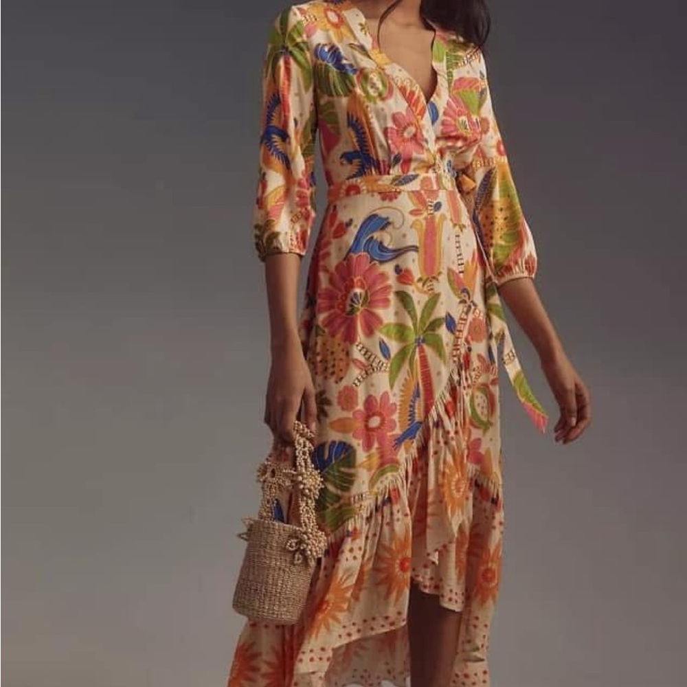 FARM Rio Multicolor Floral High Low Dress